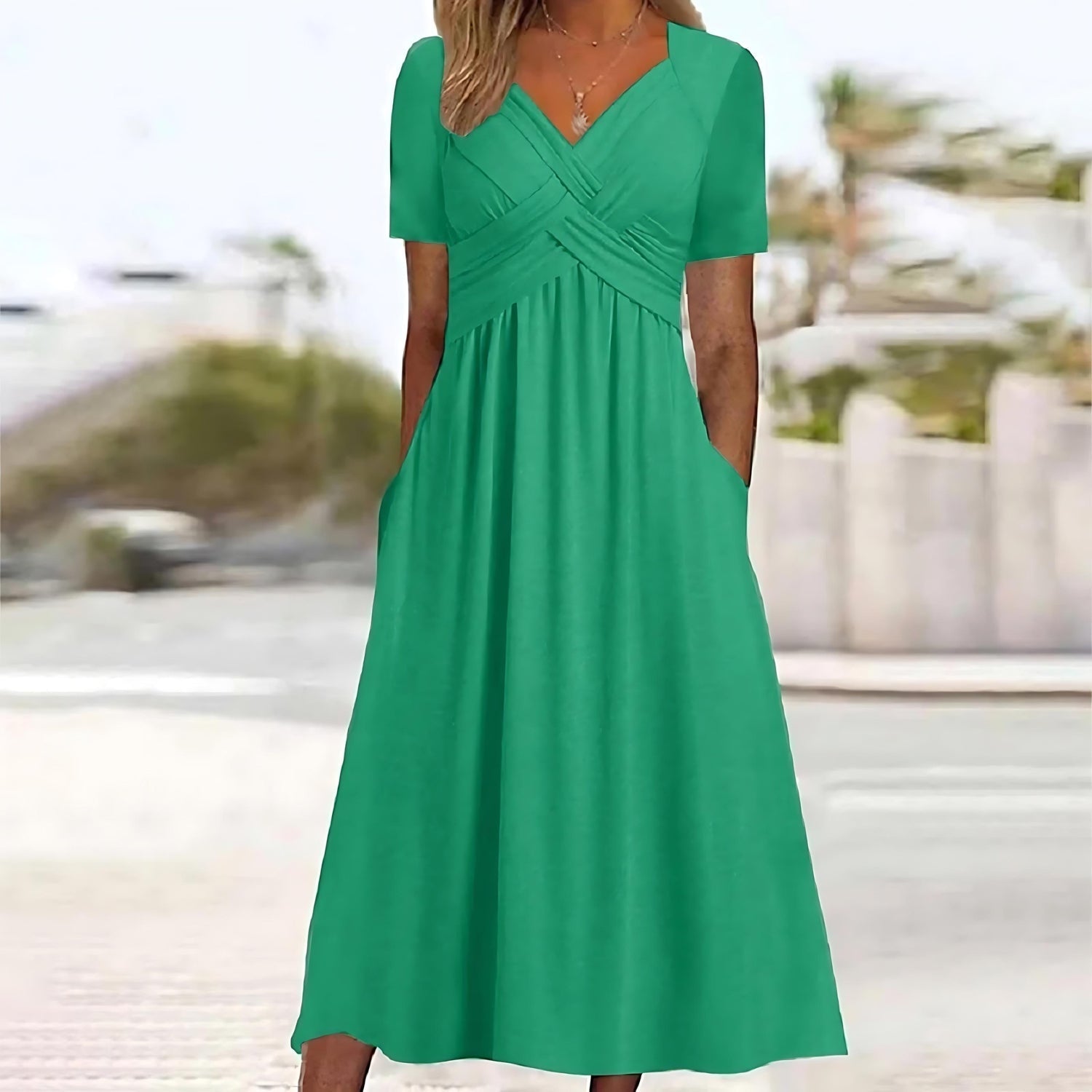 Carmen™ | Midi-jurk met Buikbedekking