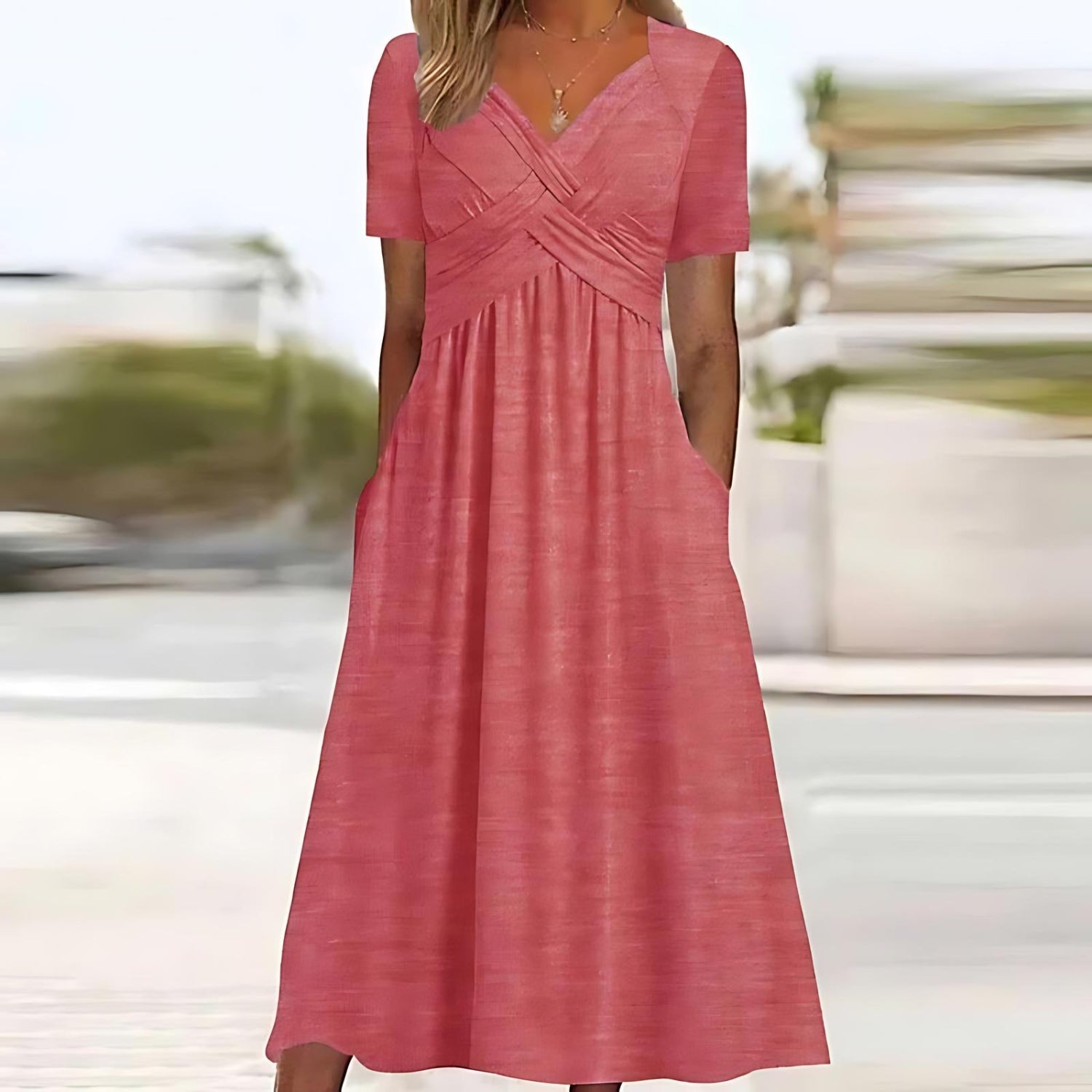 Carmen™ | Midi-jurk met Buikbedekking