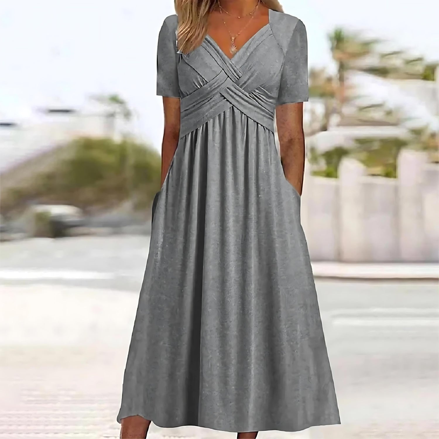 Carmen™ | Midi-jurk met Buikbedekking