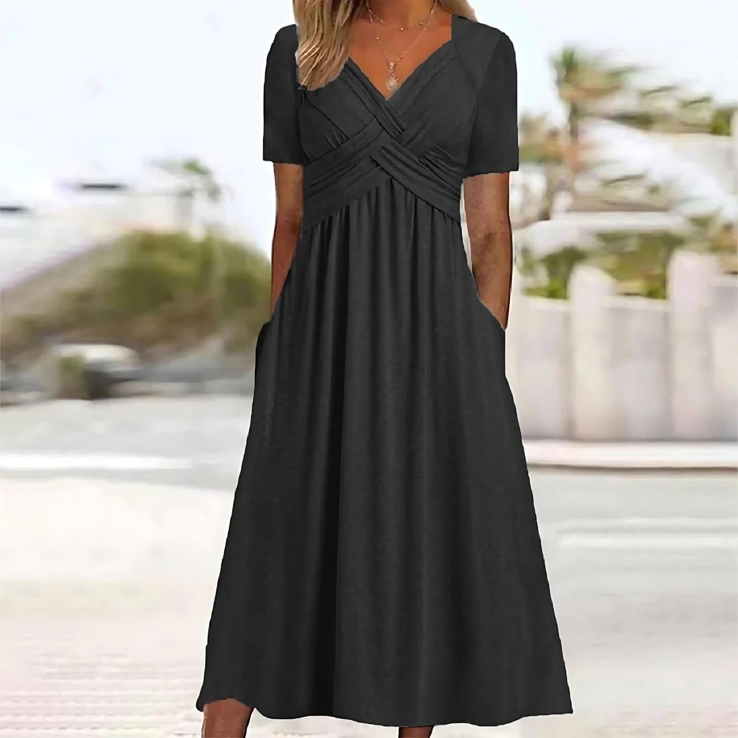 Carmen™ | Midi-jurk met Buikbedekking