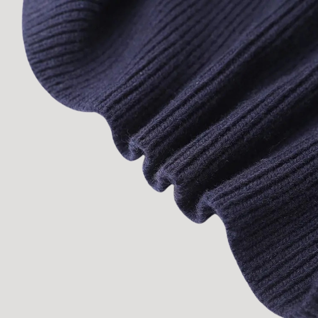 Dames Gebreide Vest | denim kraag