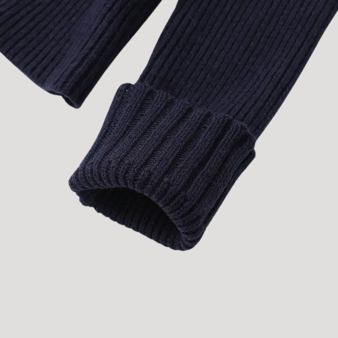 Dames Gebreide Vest | denim kraag