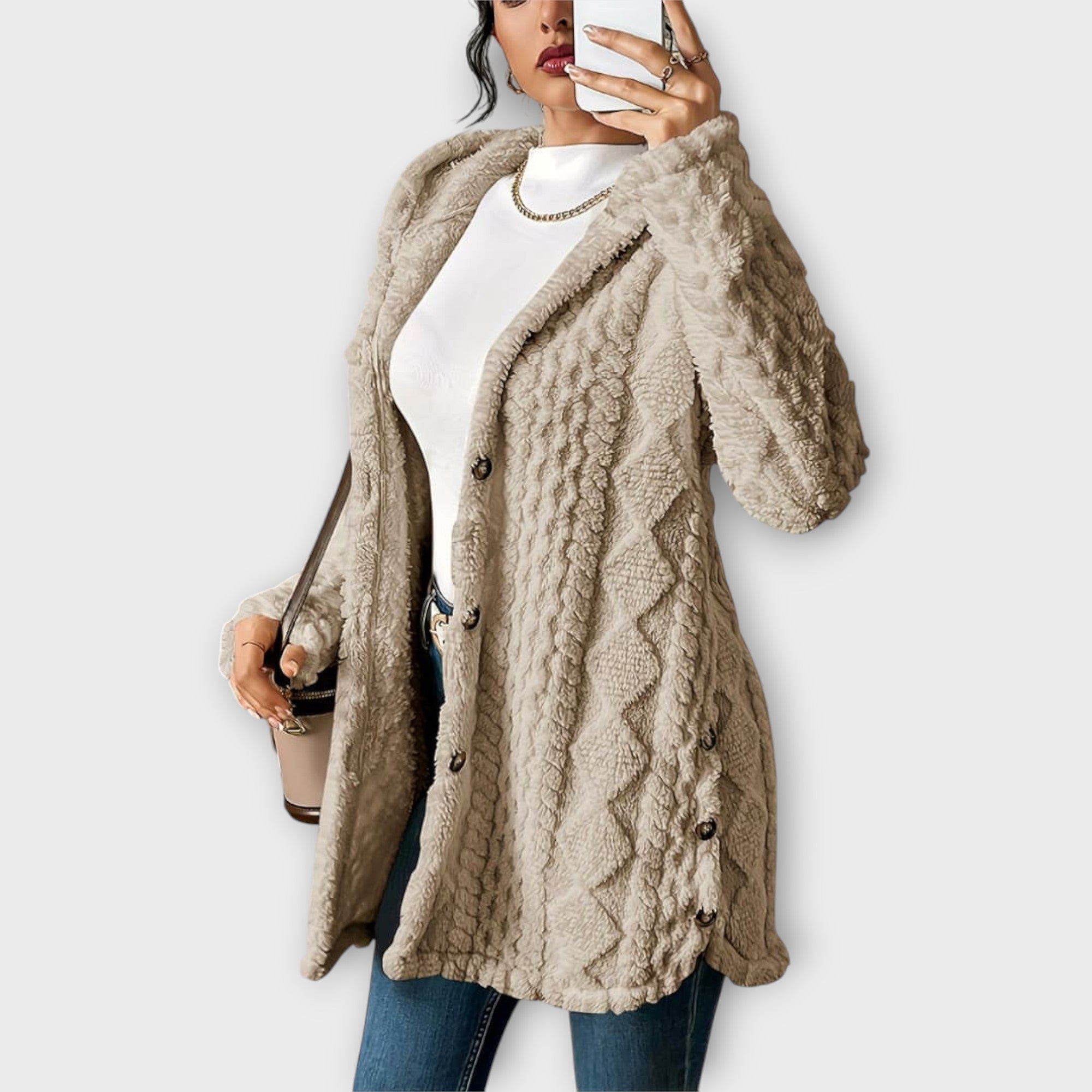 Dames lange Vest | fleece
