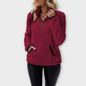 Dames Rits Trui | fleece