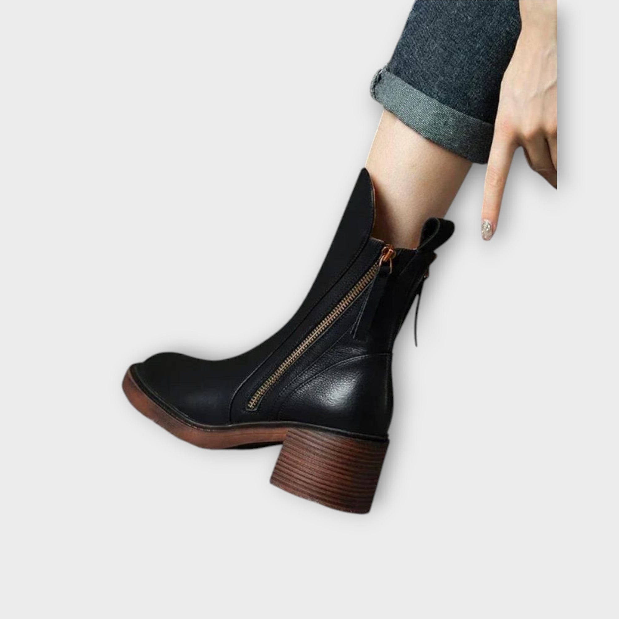 Dames Leren Enkellaarsjes | Comfortabeld