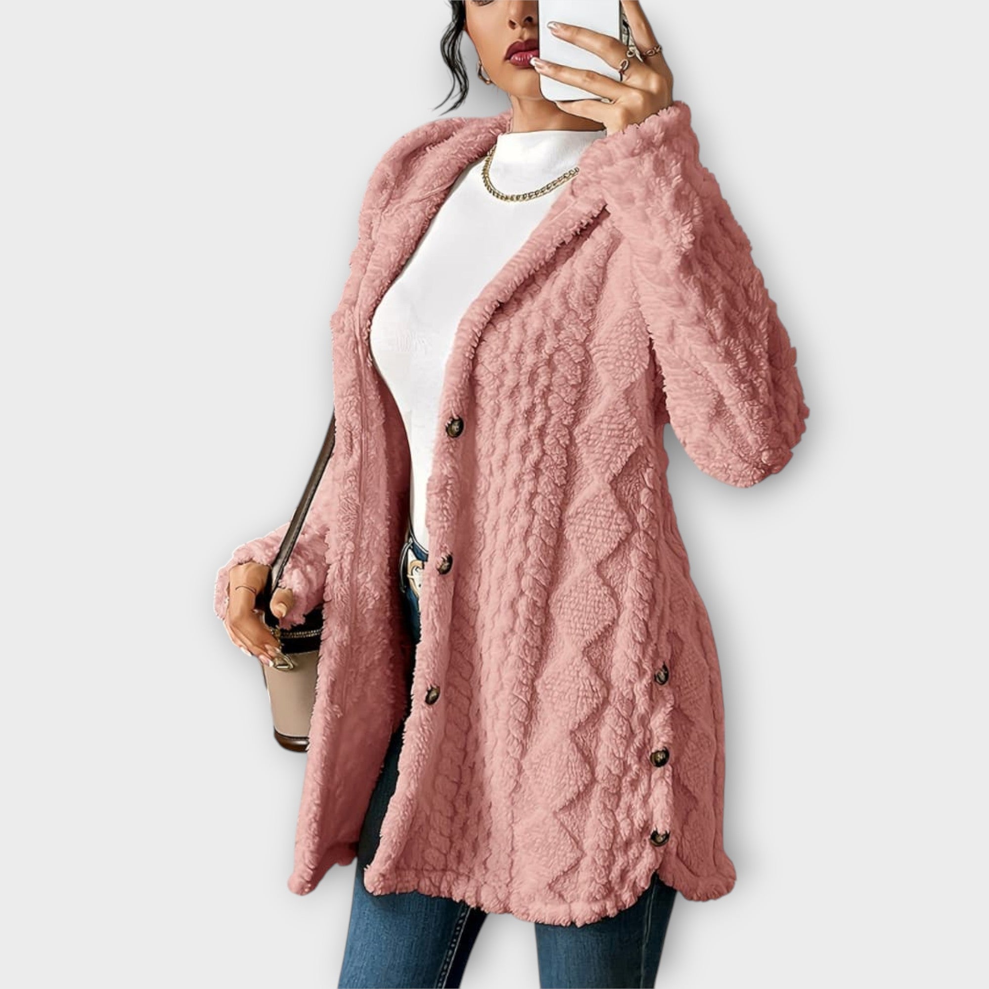 Dames lange Vest | fleece