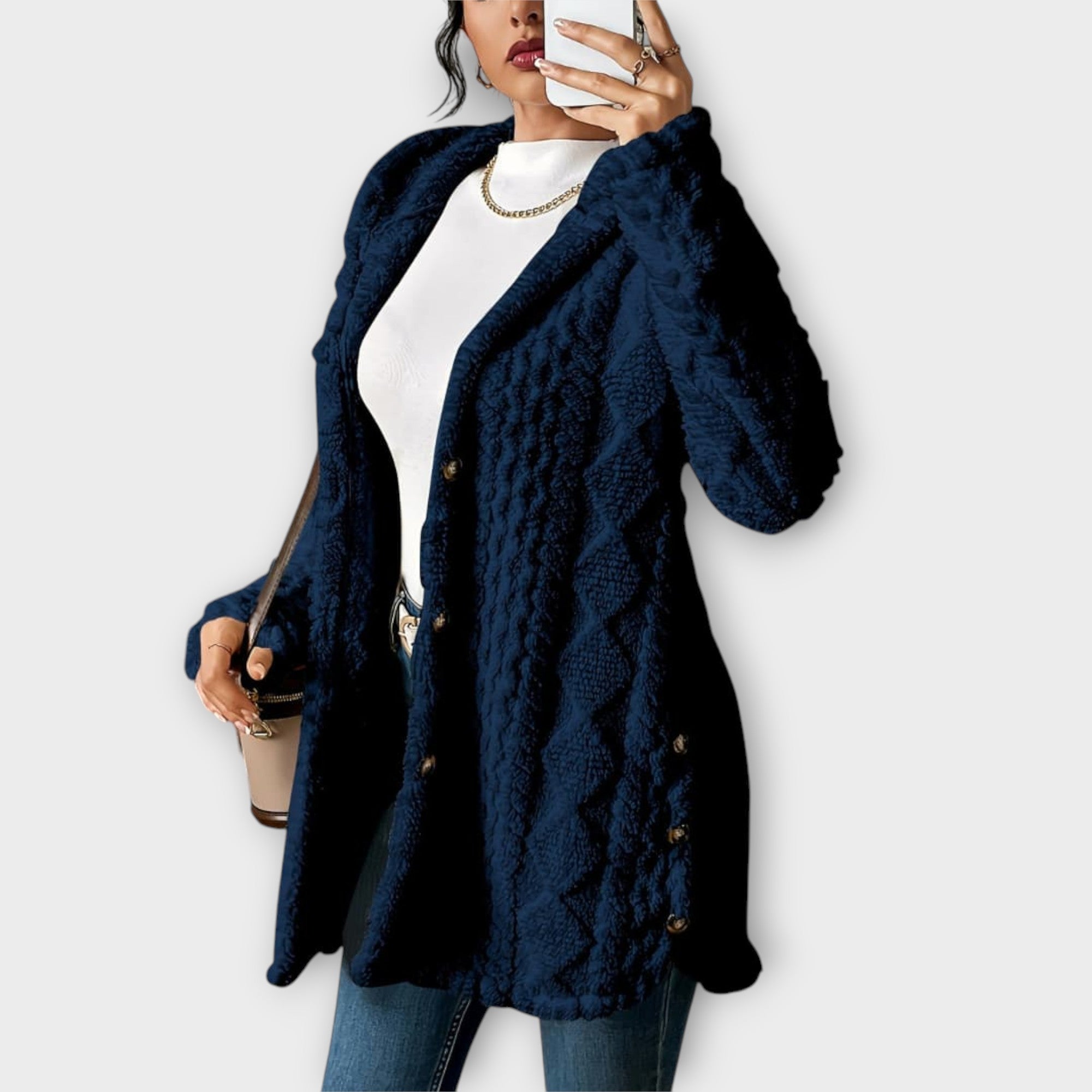 Dames lange Vest | fleece