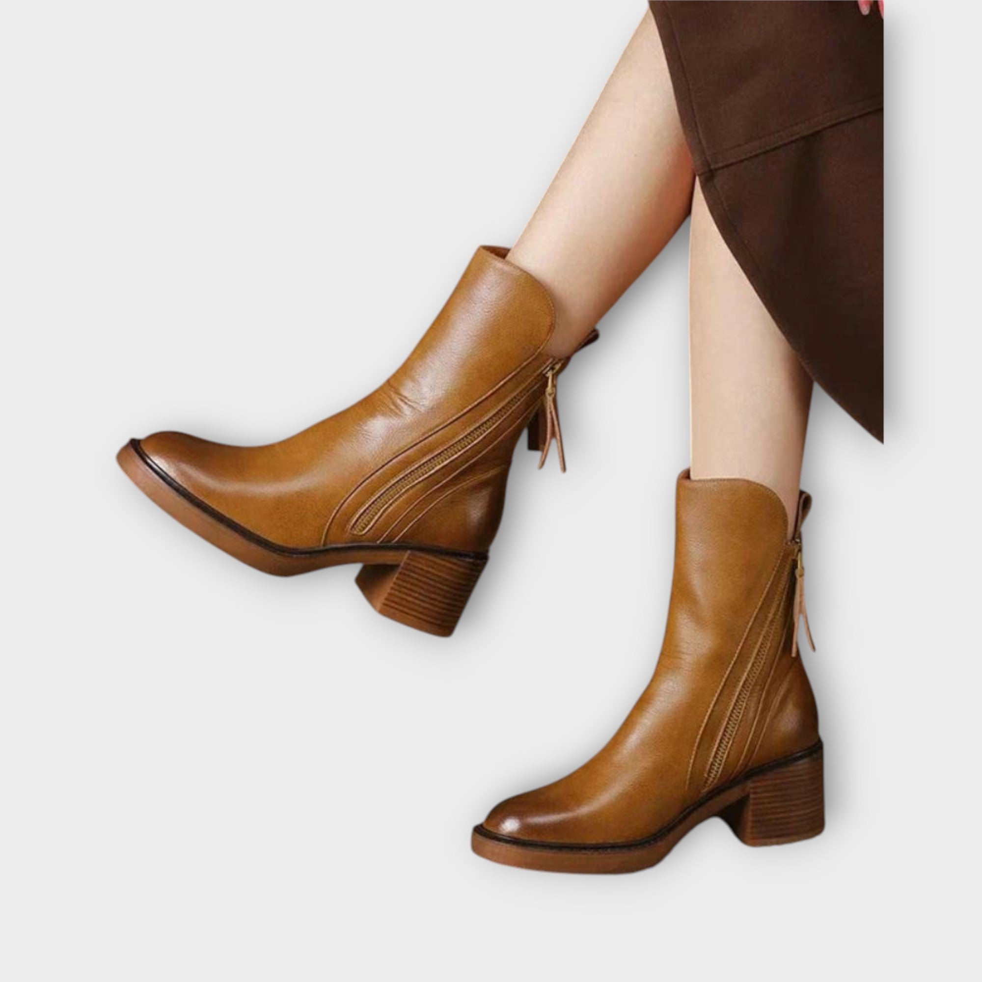 Dames Leren Enkellaarsjes | Comfortabeld