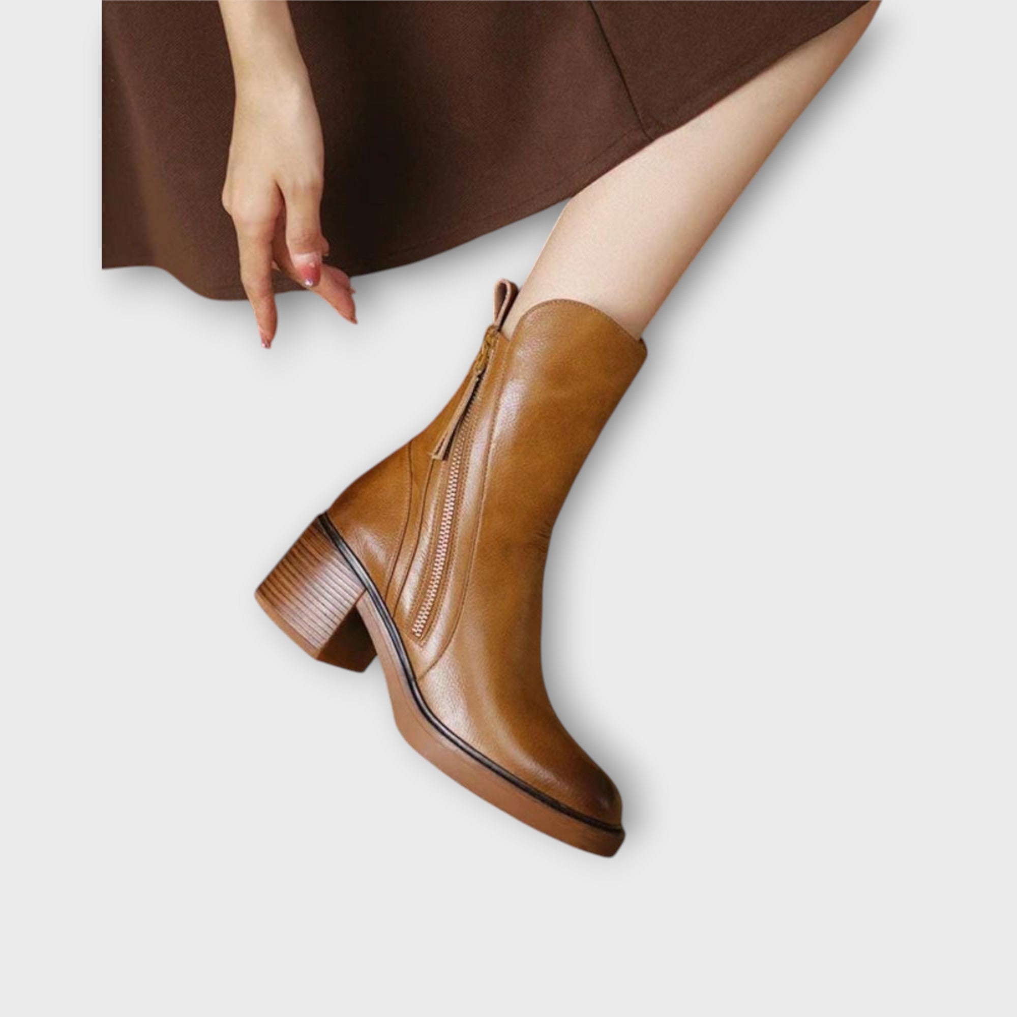 Dames Leren Enkellaarsjes | Comfortabeld