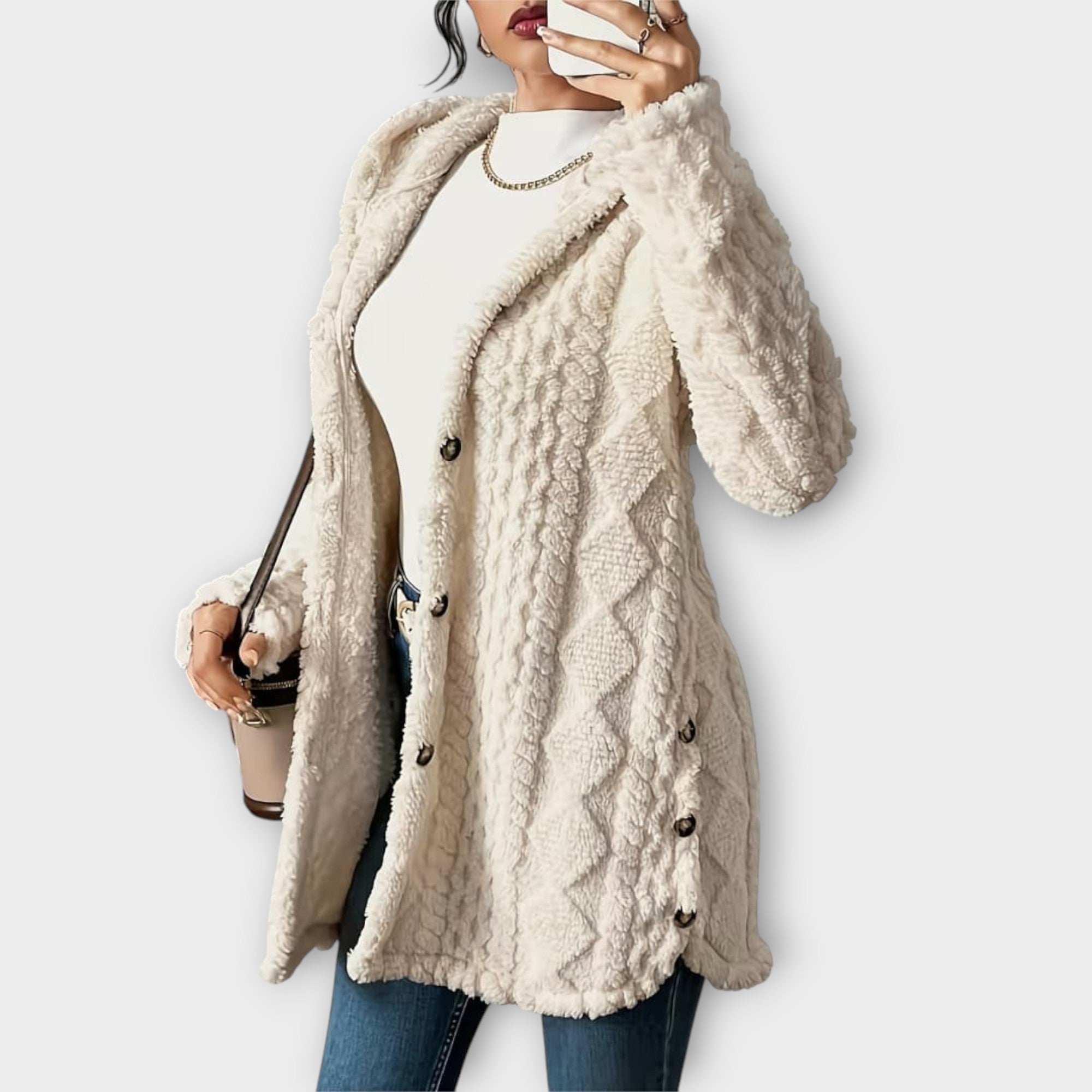 Dames lange Vest | fleece