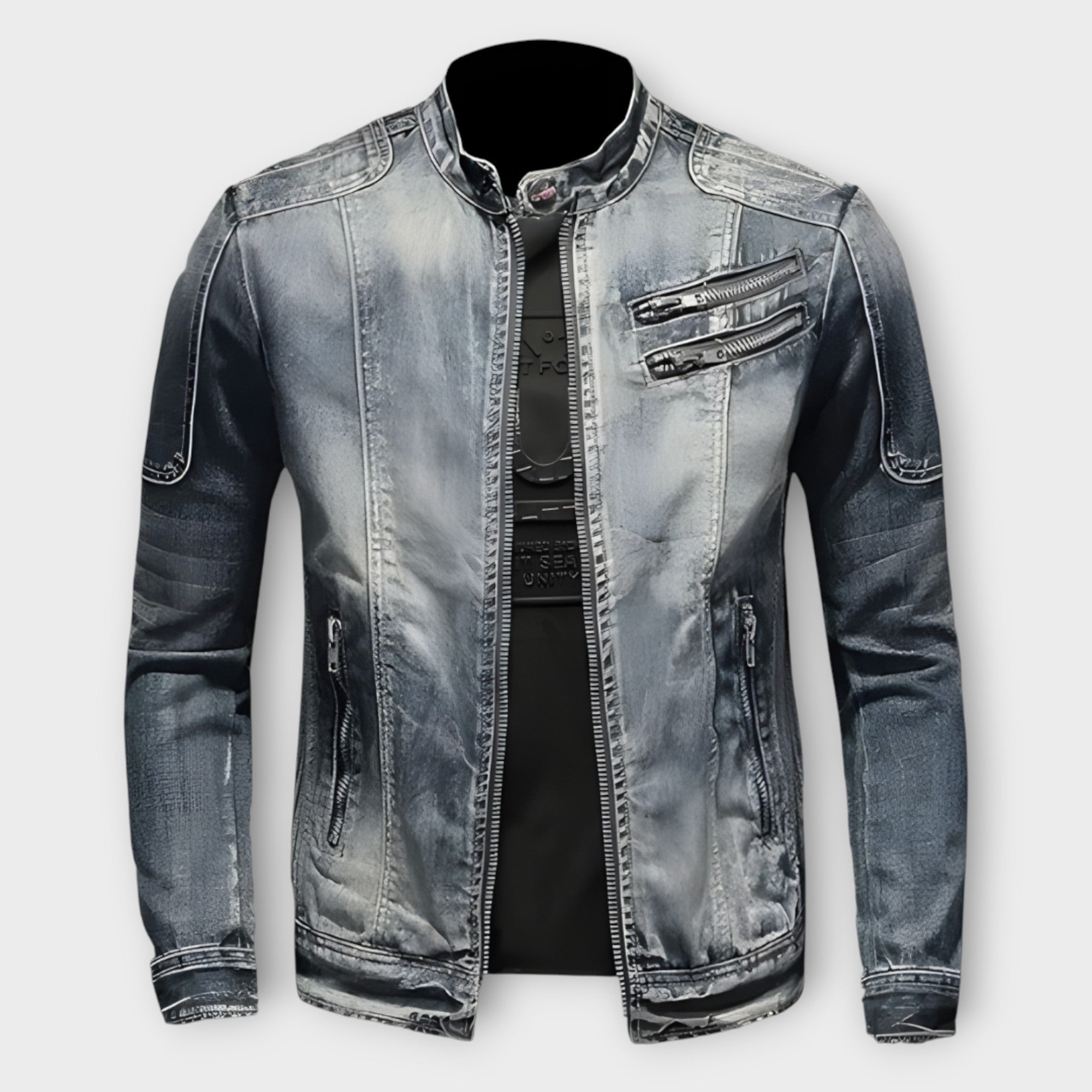 Heren winter leren Jas | zonder capuchon