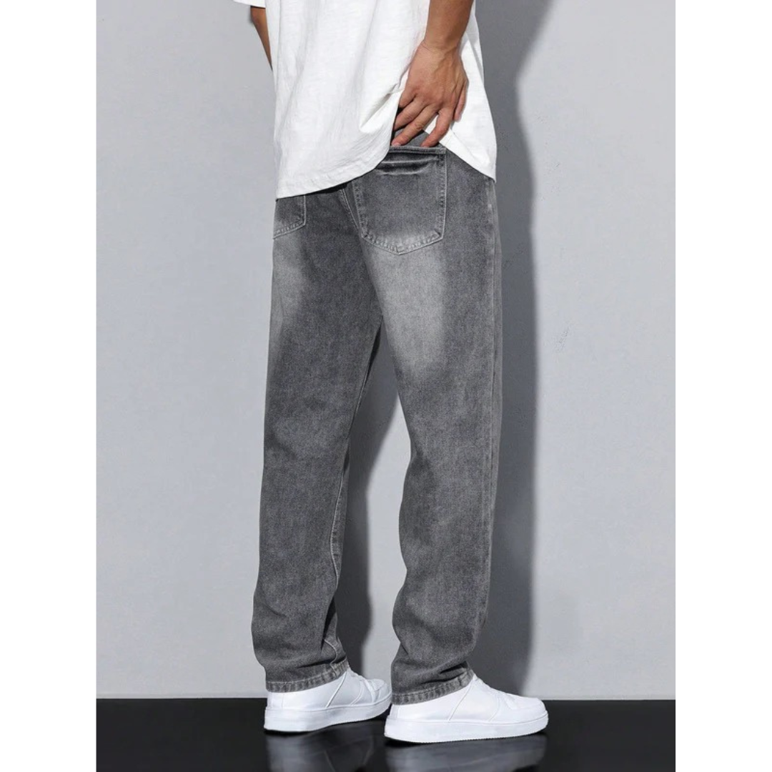 Heren Effen Kleur Jeans | Casual