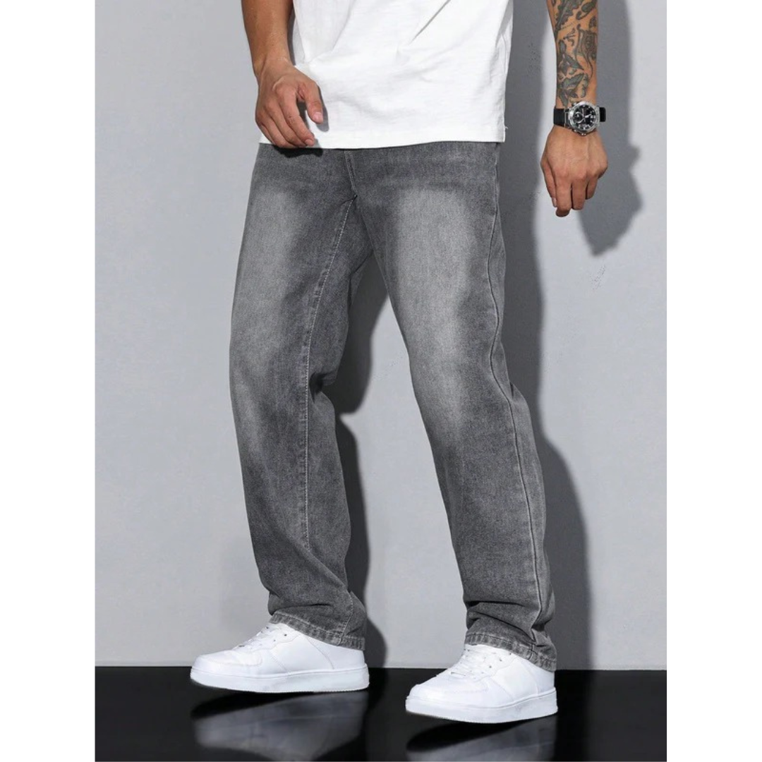 Heren Effen Kleur Jeans | Casual