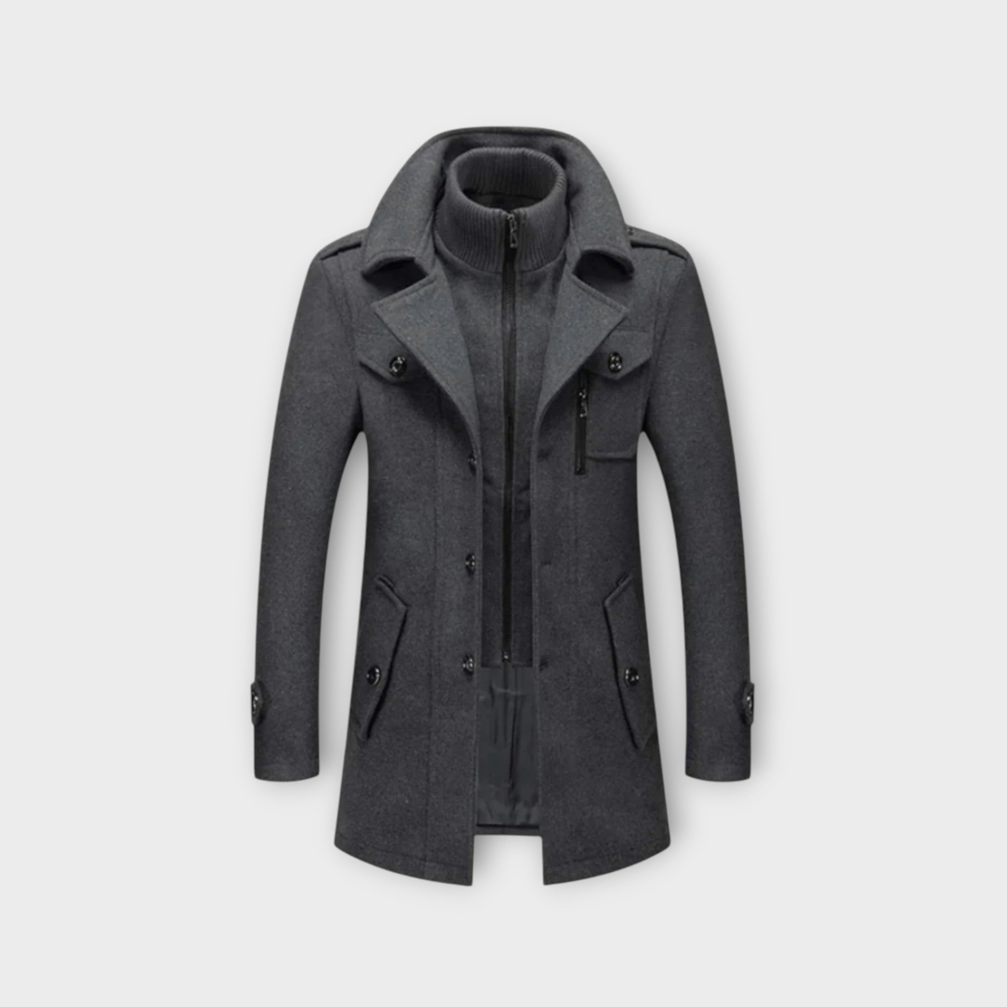 Heren Wollen lange Mantel | winter