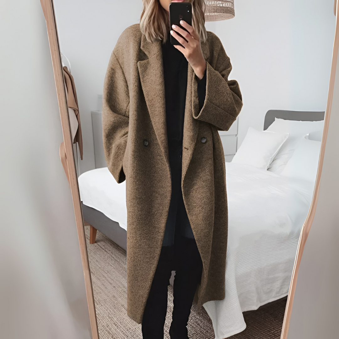Dames Lange Mantel | Warm
