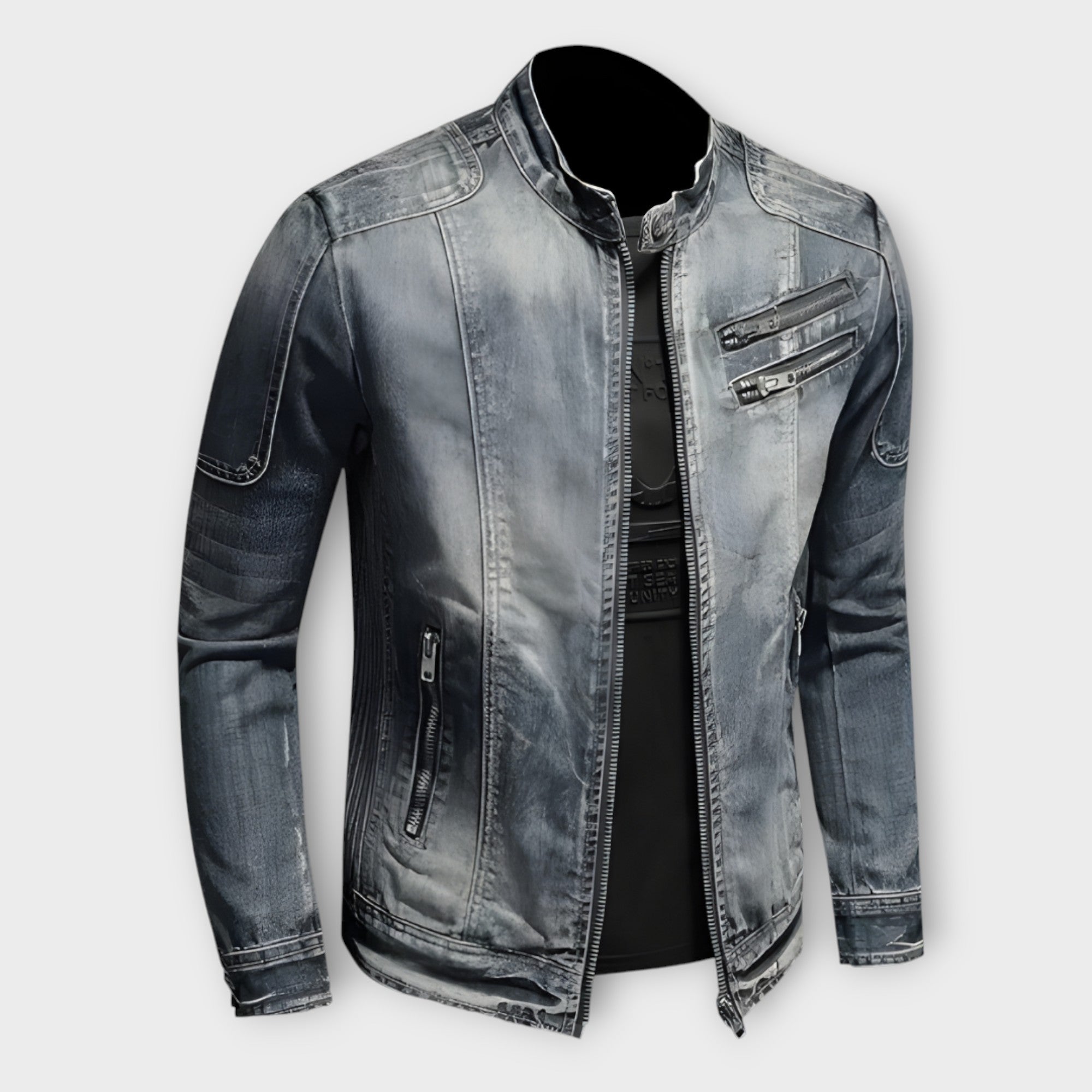 Heren winter leren Jas | zonder capuchon