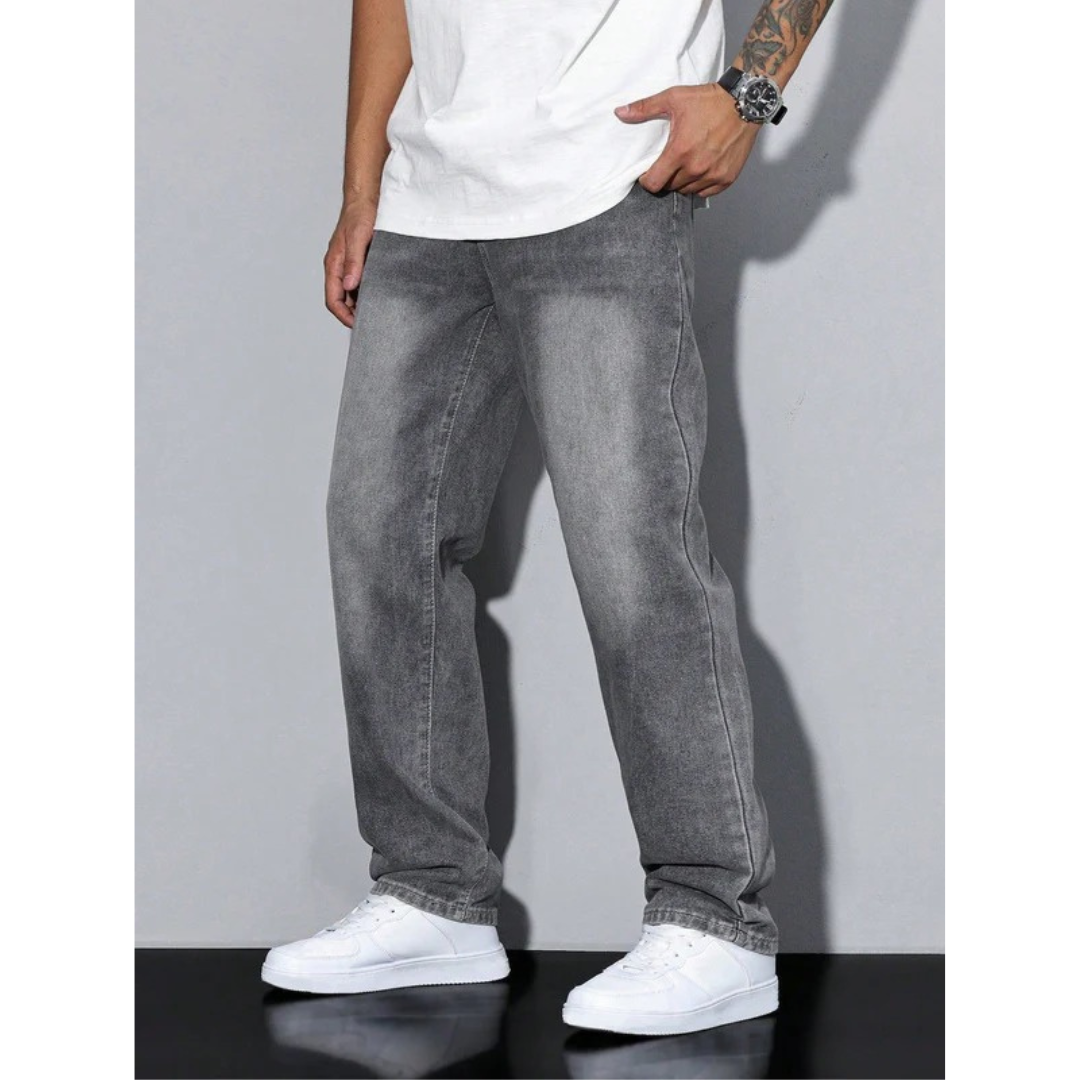 Heren Effen Kleur Jeans | Casual