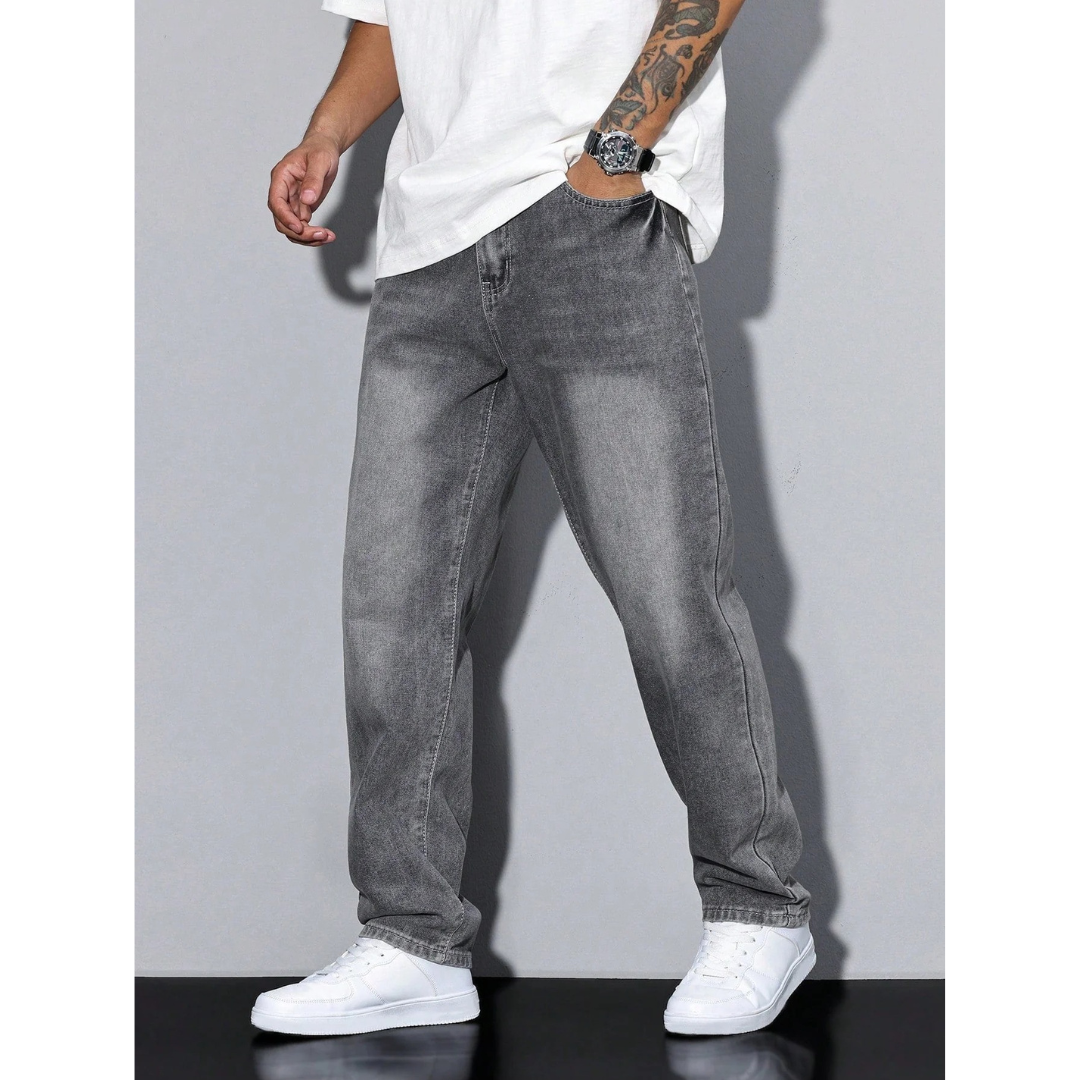 Heren Effen Kleur Jeans | Casual