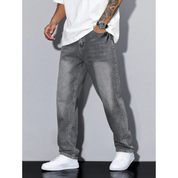 Heren Effen Kleur Jeans | Casual