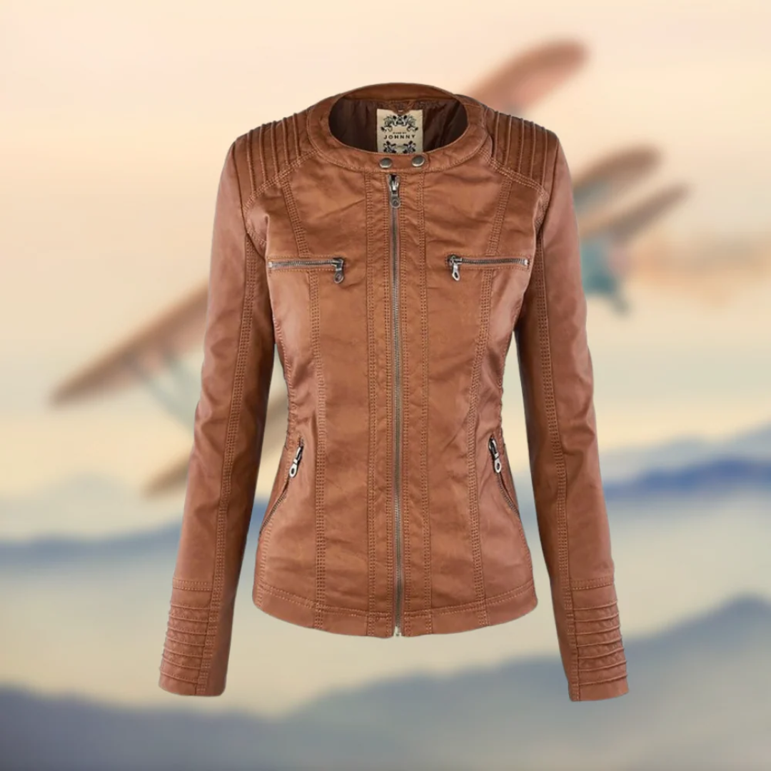 Dames Leren Jas met Capuchon | Winter