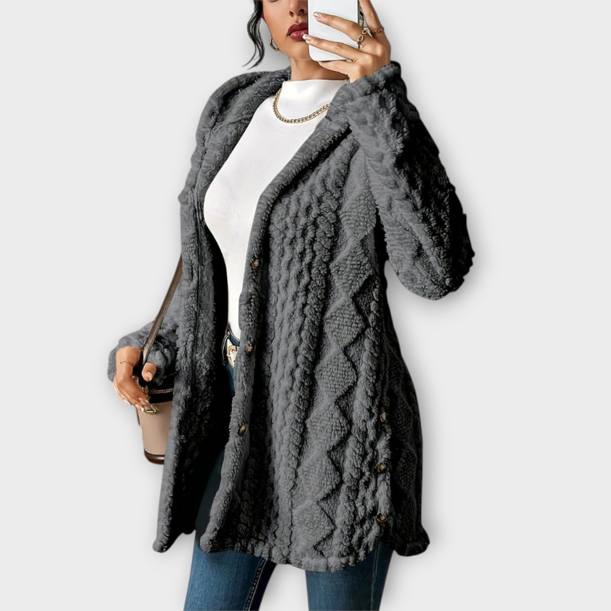 Dames lange Vest | fleece