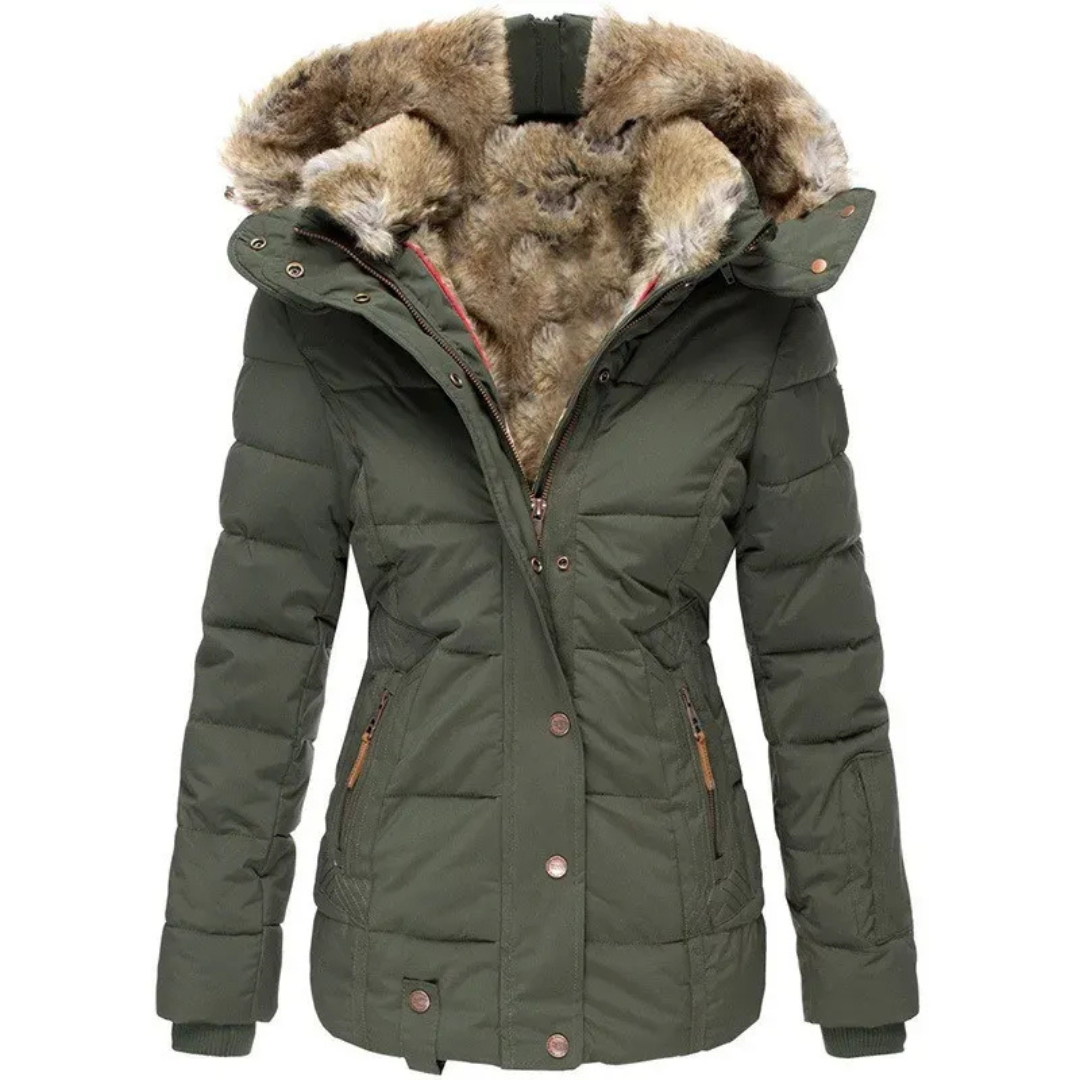 Dames Winter Puffer Jas | Met Bontcapuchon