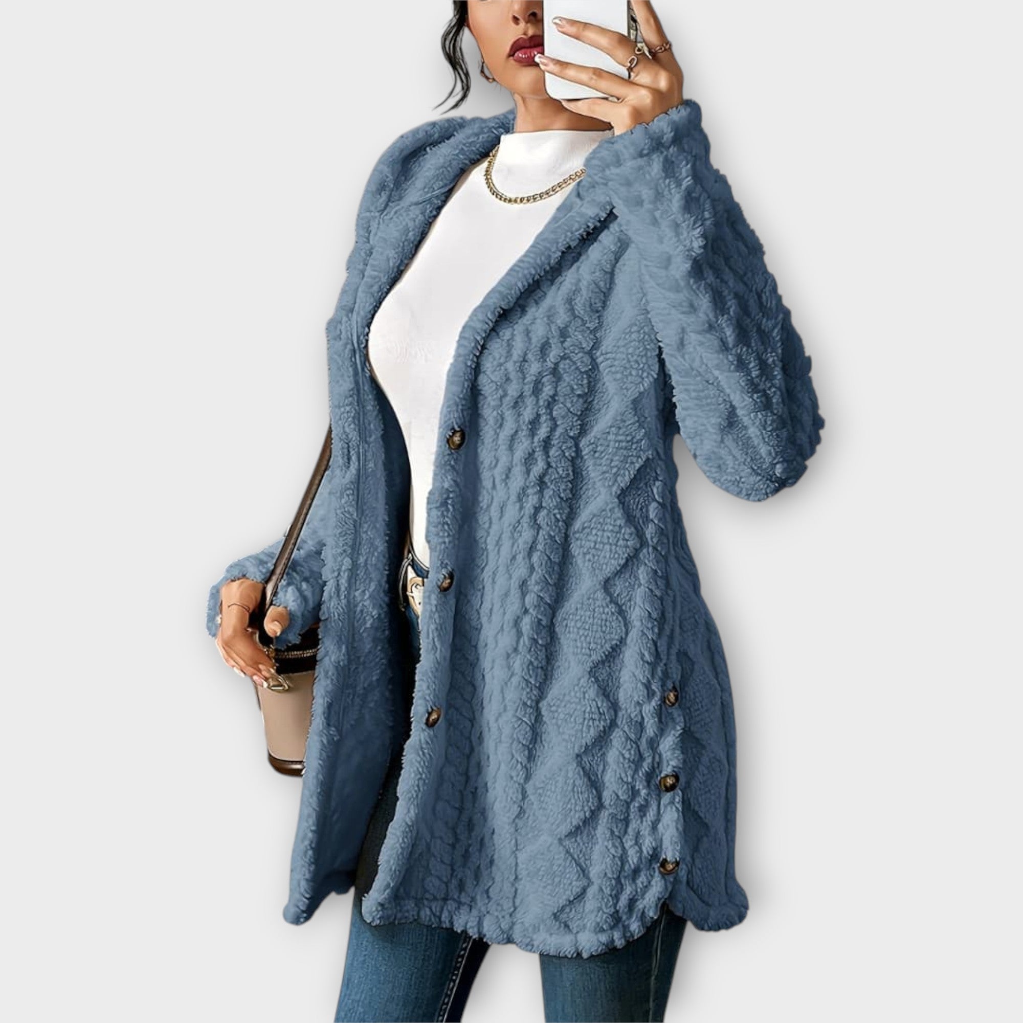 Dames lange Vest | fleece