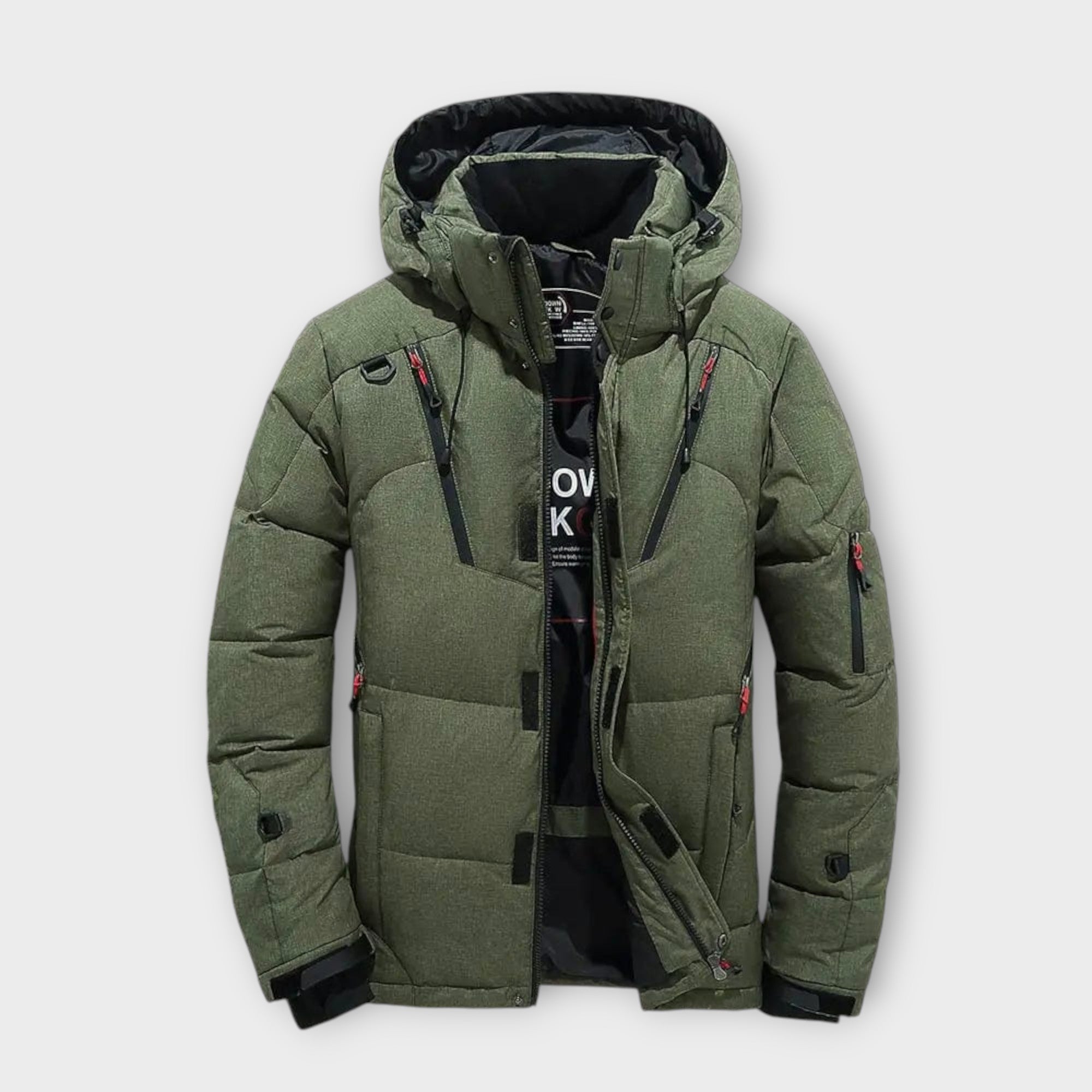 Heren winter gewatteerde parka | met capuchon