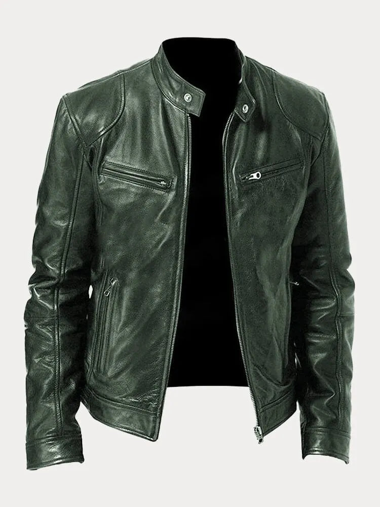 Leif™ – Casual Leren Jas: Tijdloze Stijl en Comfort