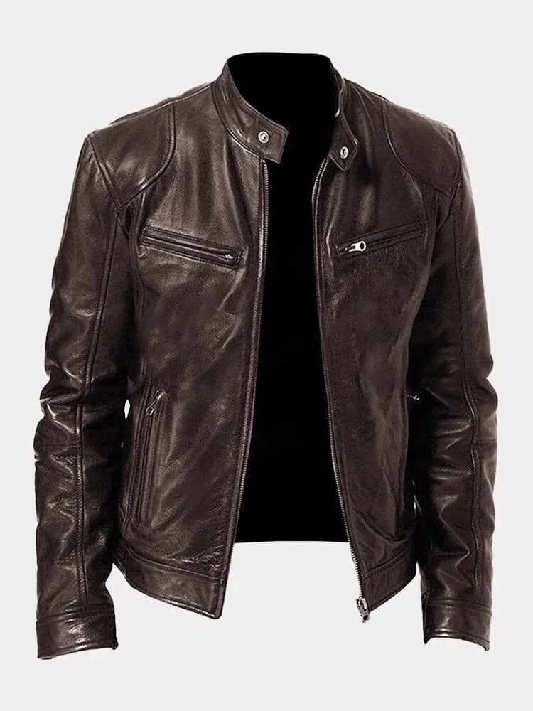Leif™ – Casual Leren Jas: Tijdloze Stijl en Comfort