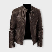 Heren Winter Leren Jas | zonder capuchon