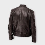 Heren Winter Leren Jas | zonder capuchon
