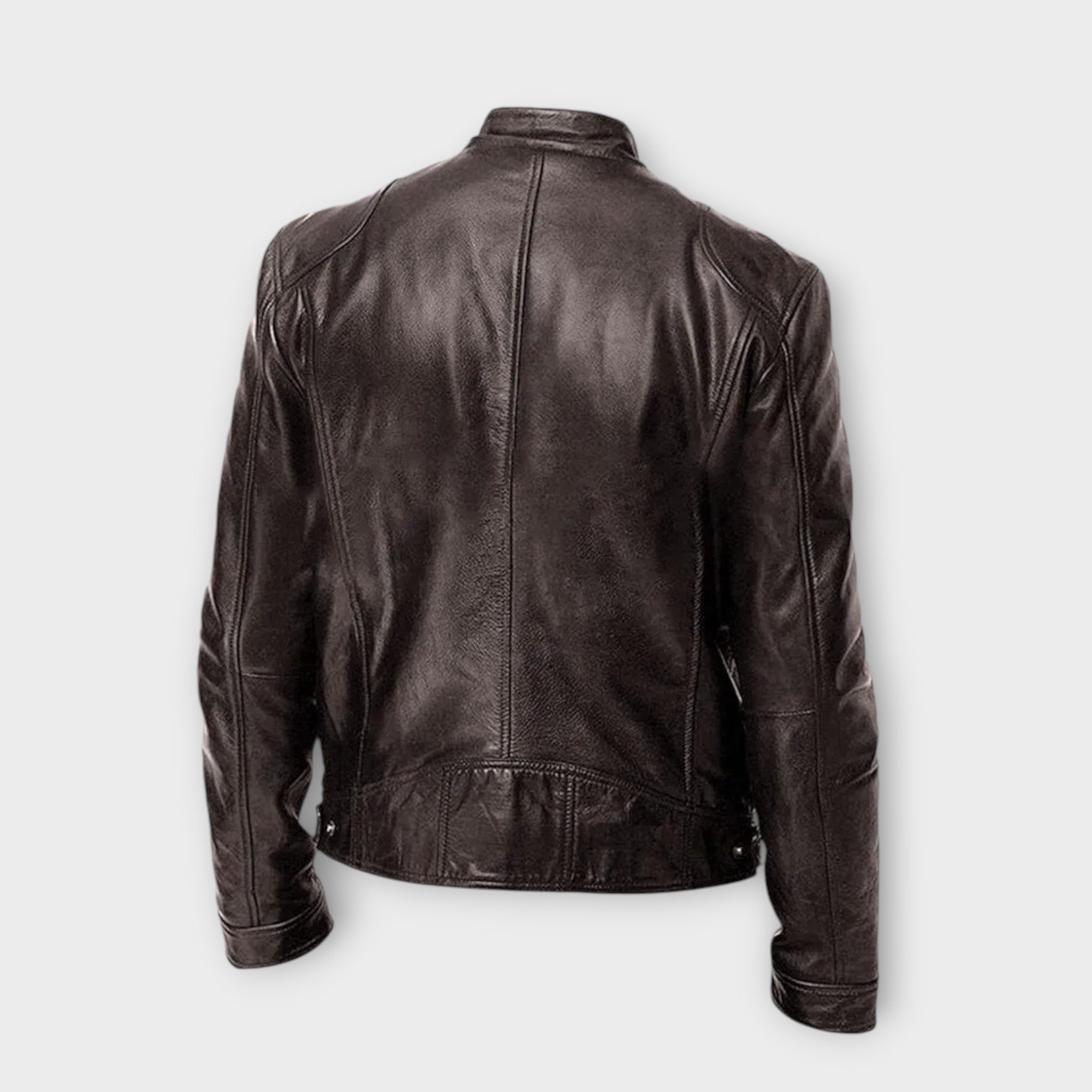 Heren Winter Leren Jas | zonder capuchon
