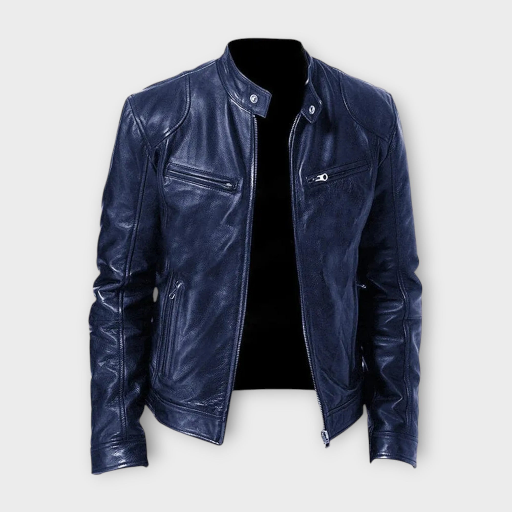Heren Winter Leren Jas | zonder capuchon