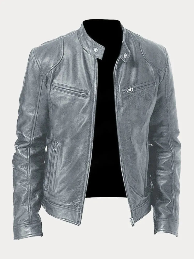 Leif™ – Casual Leren Jas: Tijdloze Stijl en Comfort