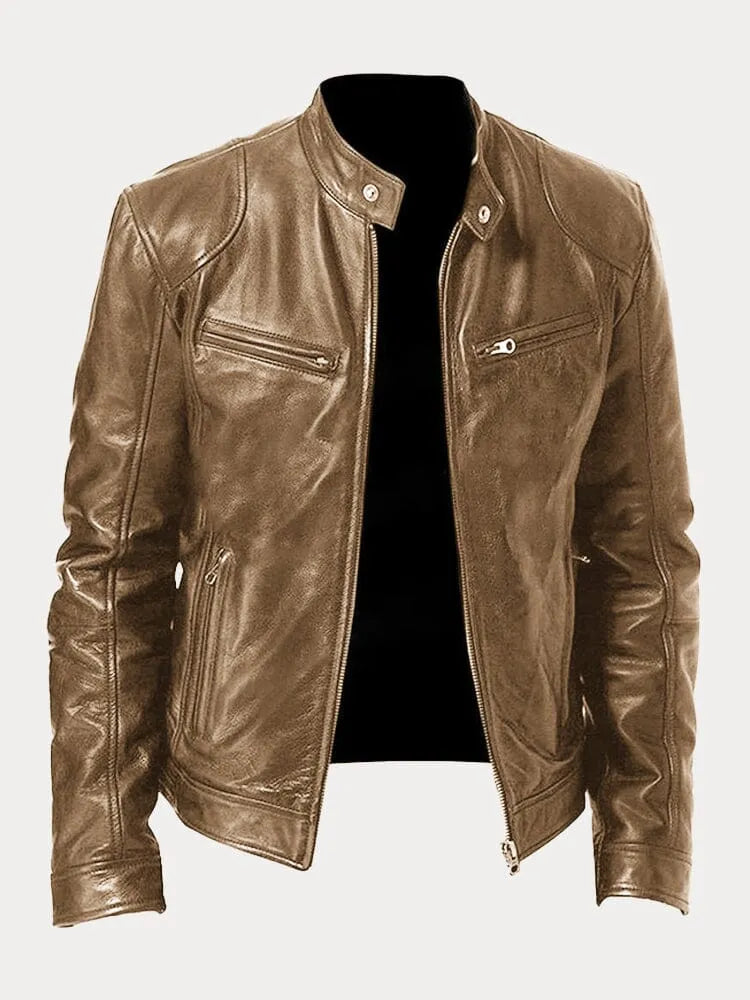 Leif™ – Casual Leren Jas: Tijdloze Stijl en Comfort