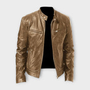 Heren Winter Leren Jas | zonder capuchon
