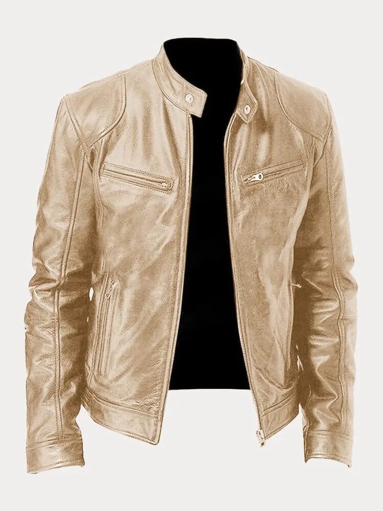 Leif™ – Casual Leren Jas: Tijdloze Stijl en Comfort