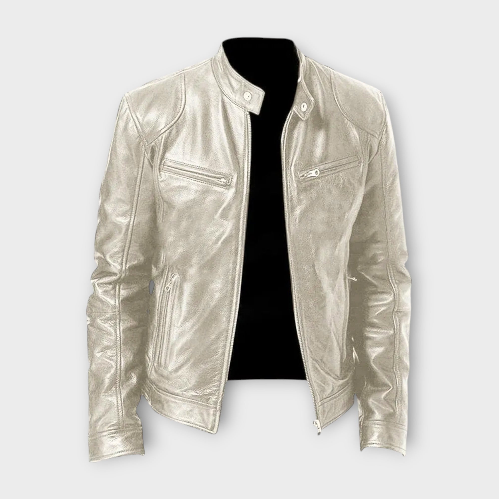 Heren Winter Leren Jas | zonder capuchon