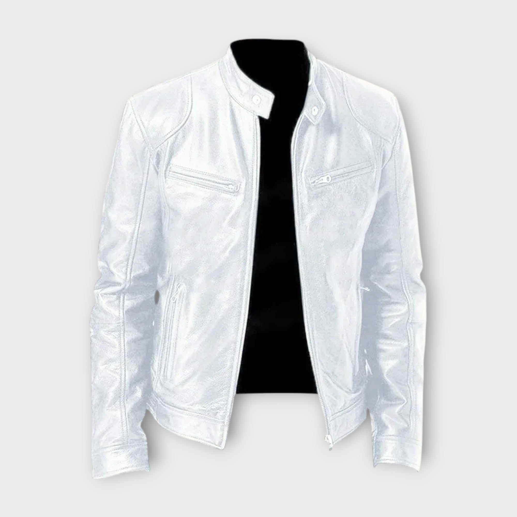 Heren Winter Leren Jas | zonder capuchon
