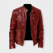 Heren Winter Leren Jas | zonder capuchon