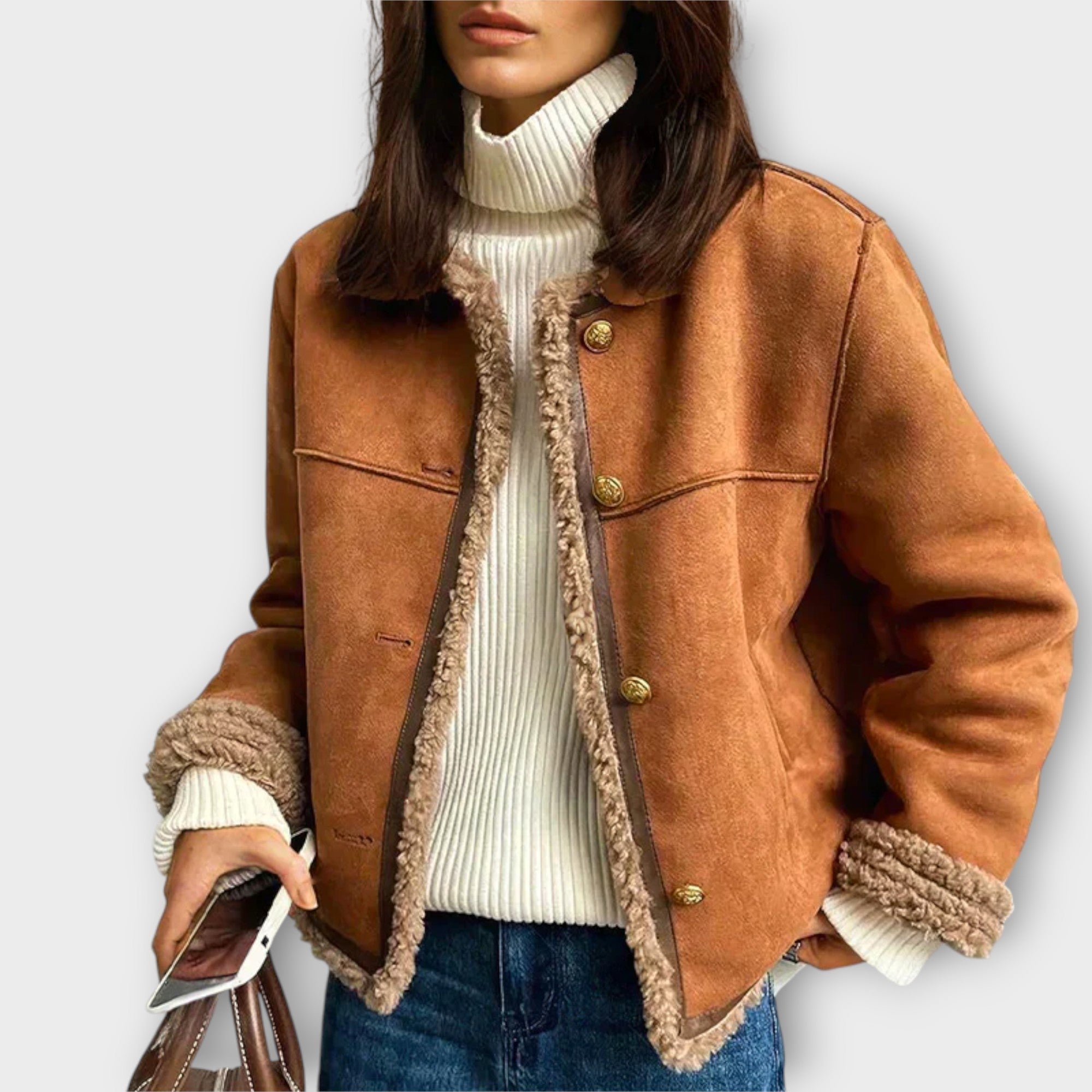 Dames leren wollen Jas | warm