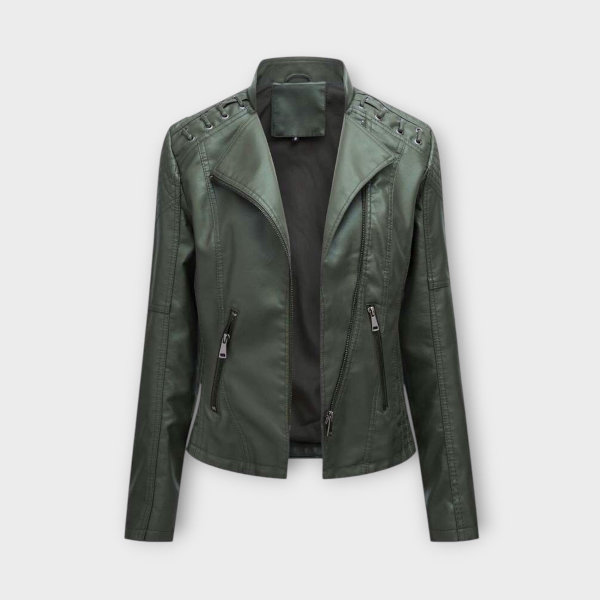 Dames leren jas | zwart