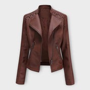 Dames leren jas | zwart