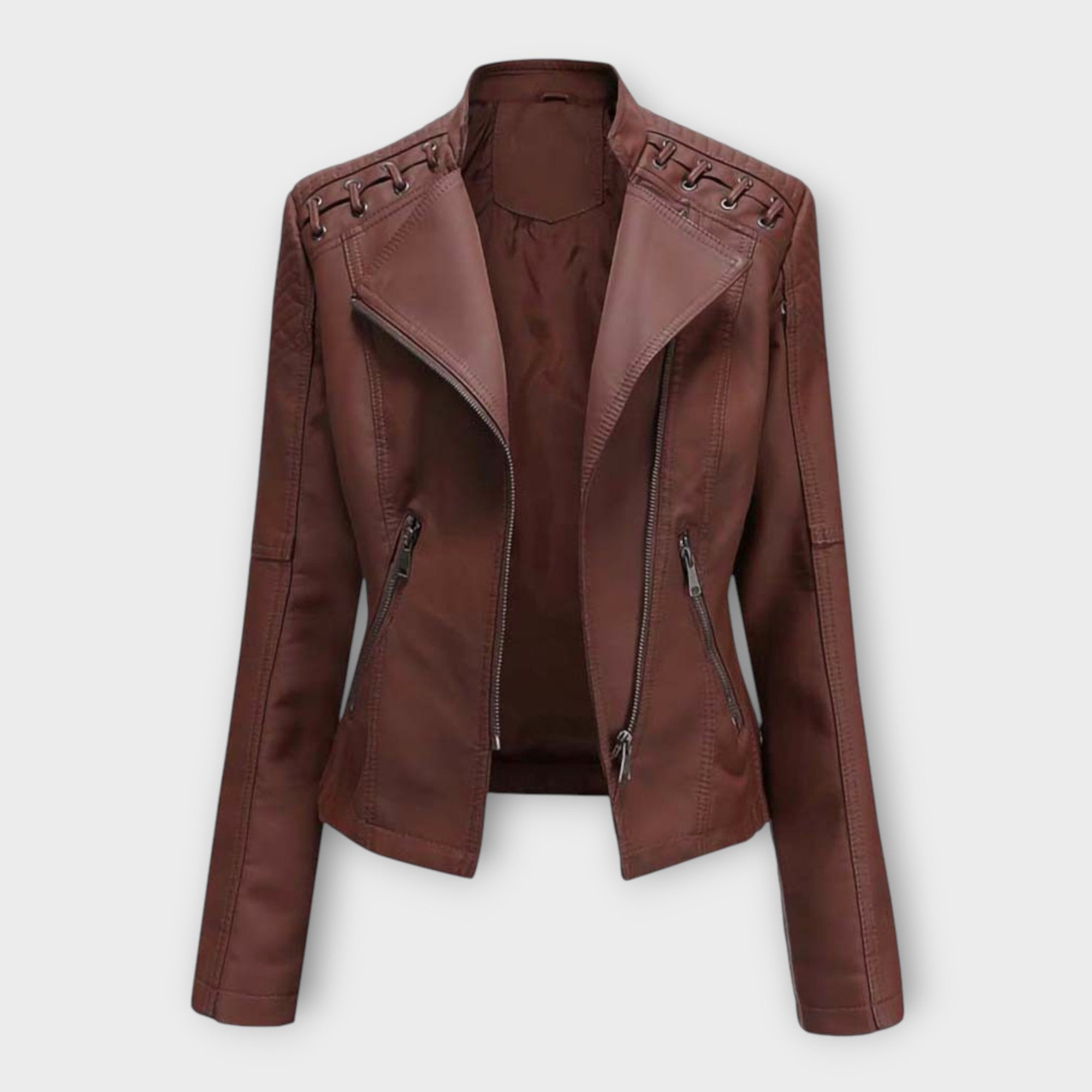Dames leren jas | zwart