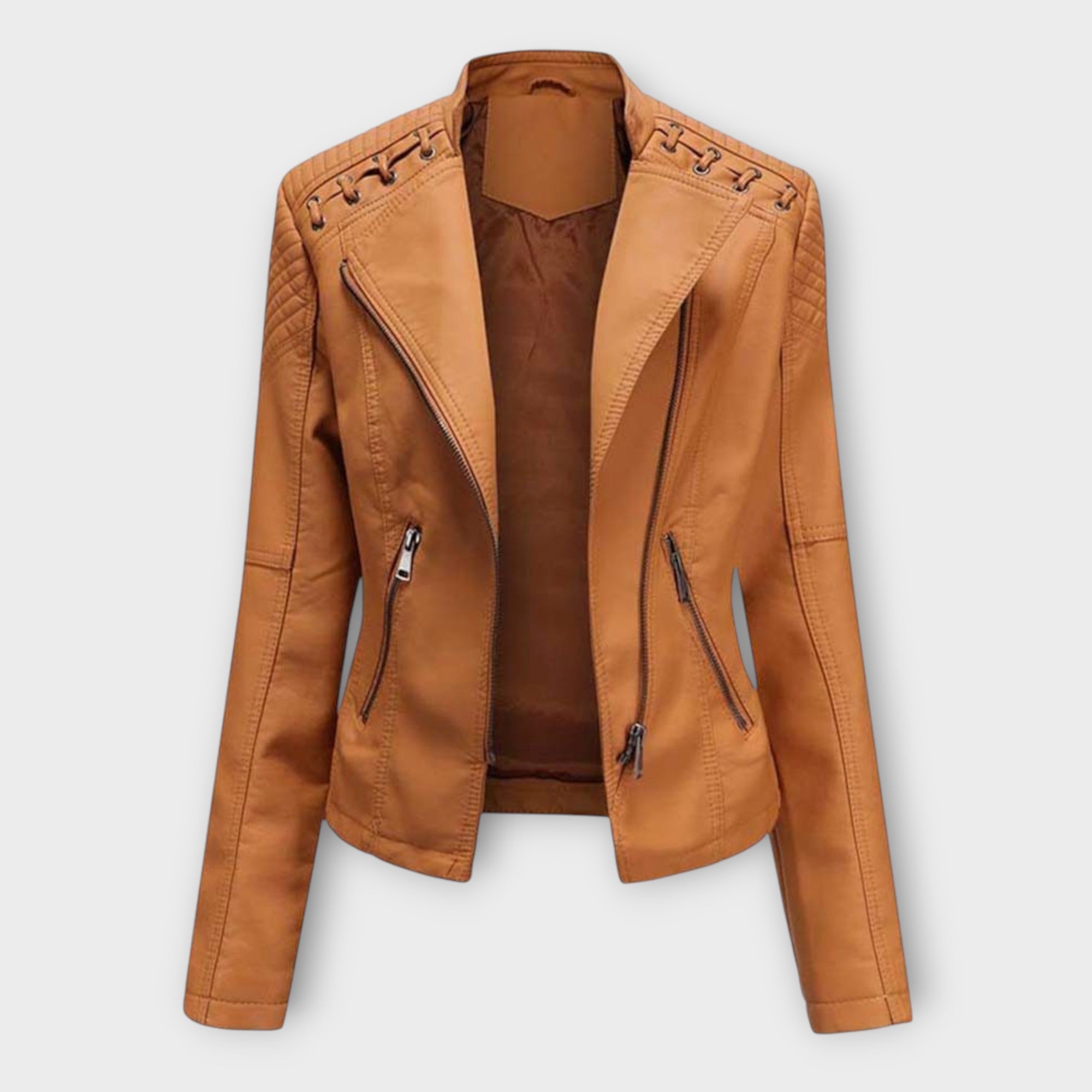 Dames leren jas | zwart