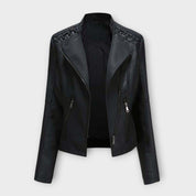 Dames leren jas | zwart