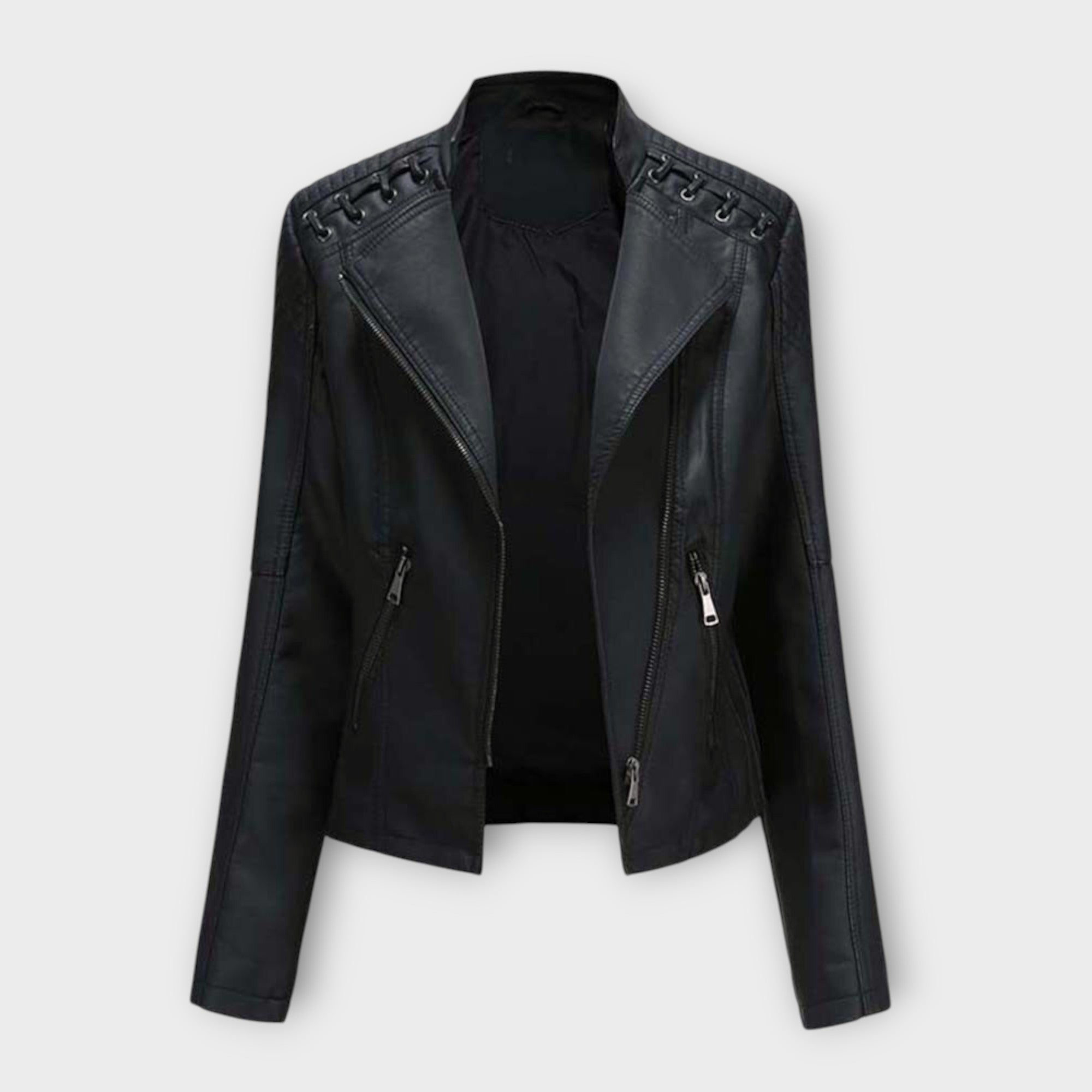 Dames leren jas | zwart