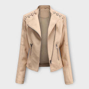 Dames leren jas | zwart