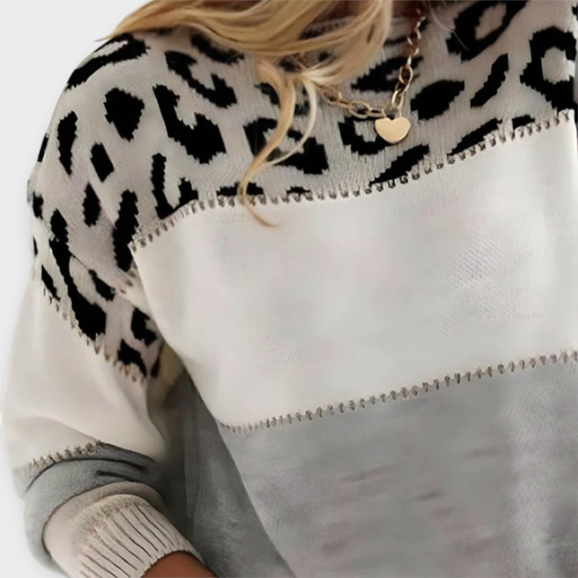 Dames Panterprint Sweater | Gestreept